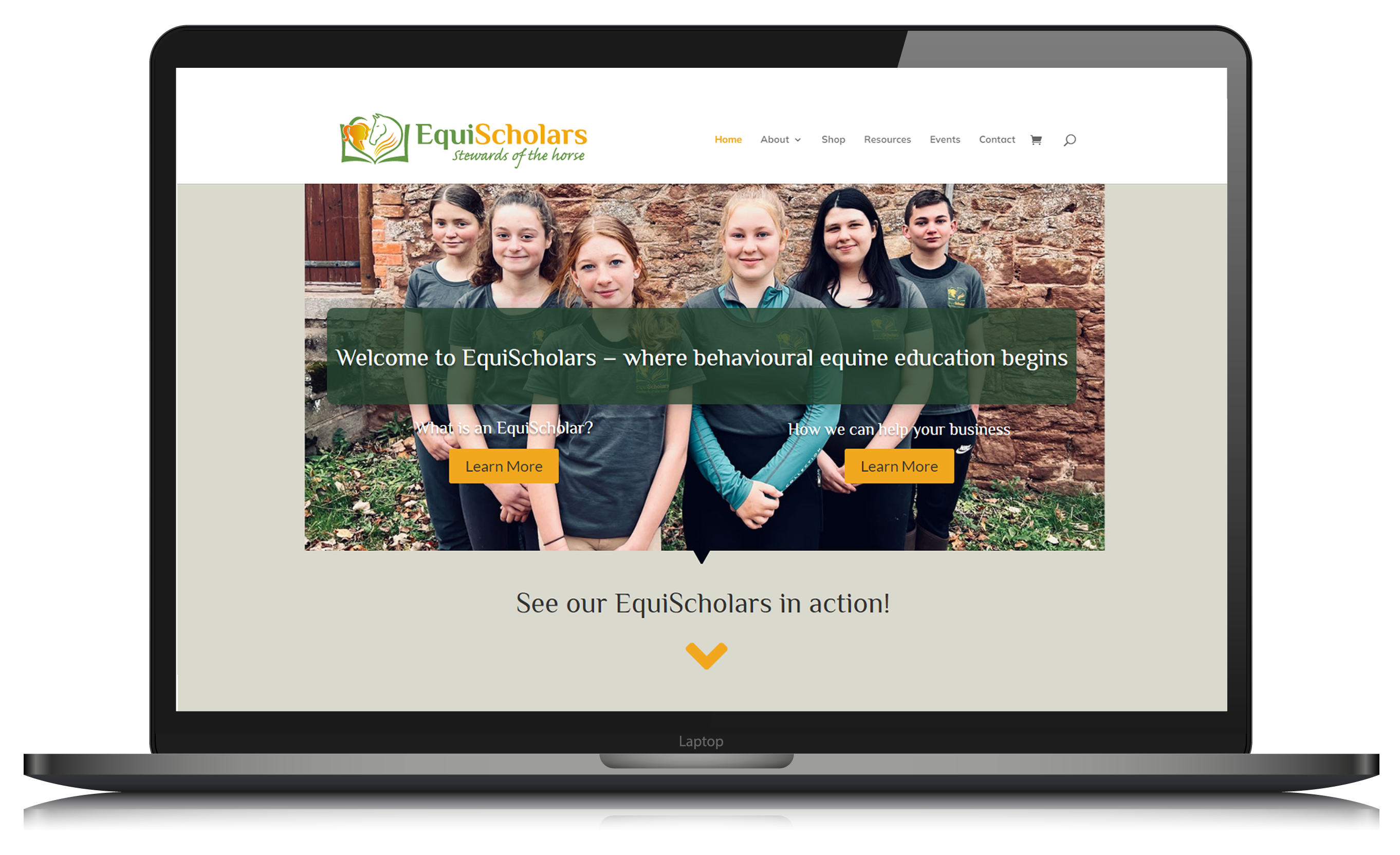 EquiScholars Homepage Laptop EquiScholars Homepage Laptop