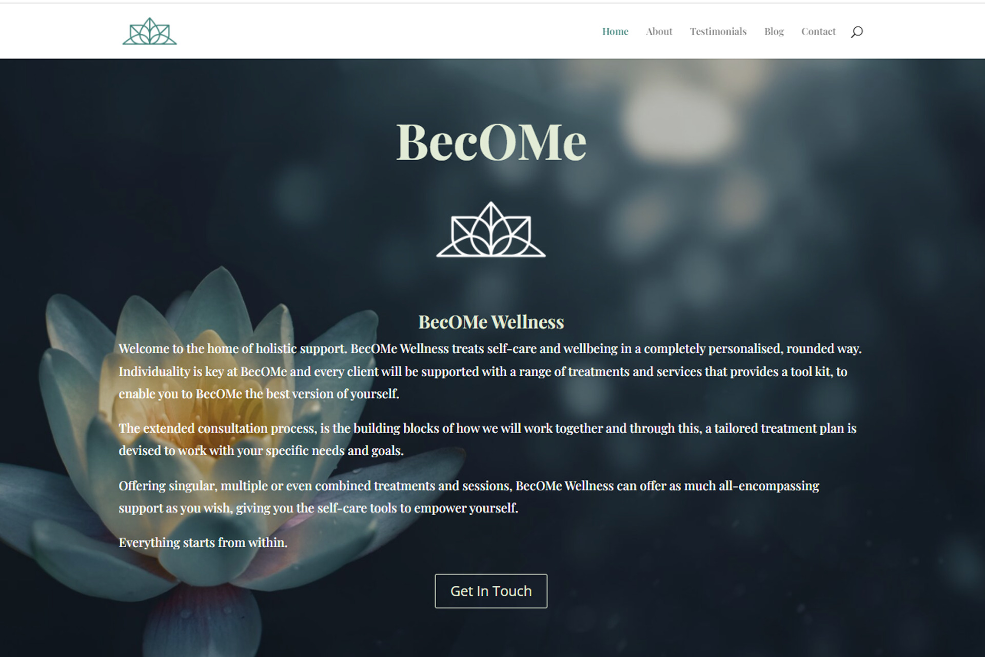 BeCOME Wellness Homepage